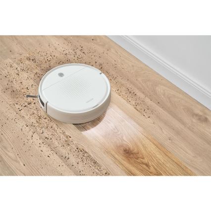 Sencor - Aspirapolvere robotico con uno spazzolone 2in1 18W/1500 mAh bianco + telecomando