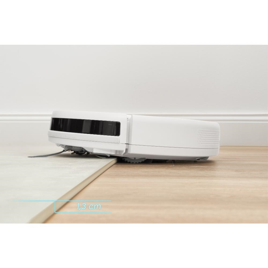 Sencor - Aspirapolvere robotico con uno spazzolone 2in1 18W/1500 mAh bianco + telecomando