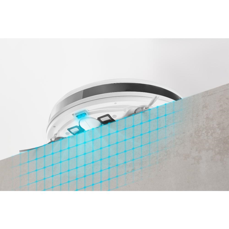 Sencor - Aspirapolvere robotico con uno spazzolone 2in1 18W/1500 mAh bianco + telecomando