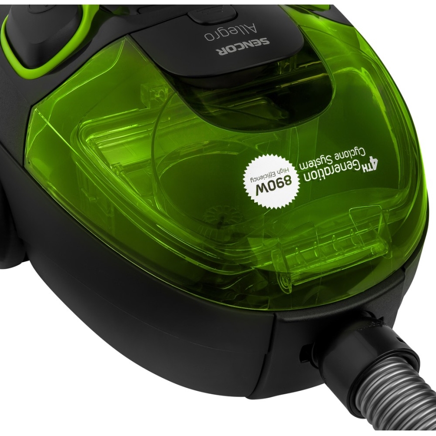 Sencor - Aspirapolvere senza sacco 1,5 l 890W/230V verde/nero