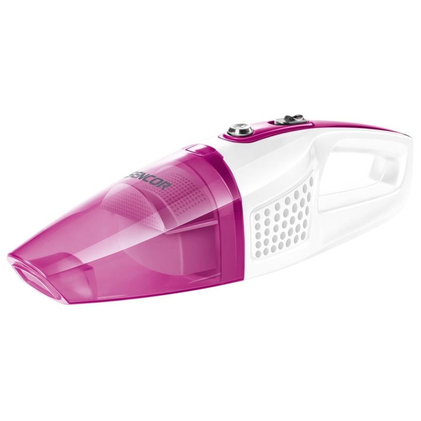 Sencor - Aspirapolvere Stick con spazzola rotante elettrica 2in1 70W/12V 1800 mAh bianco/rosa