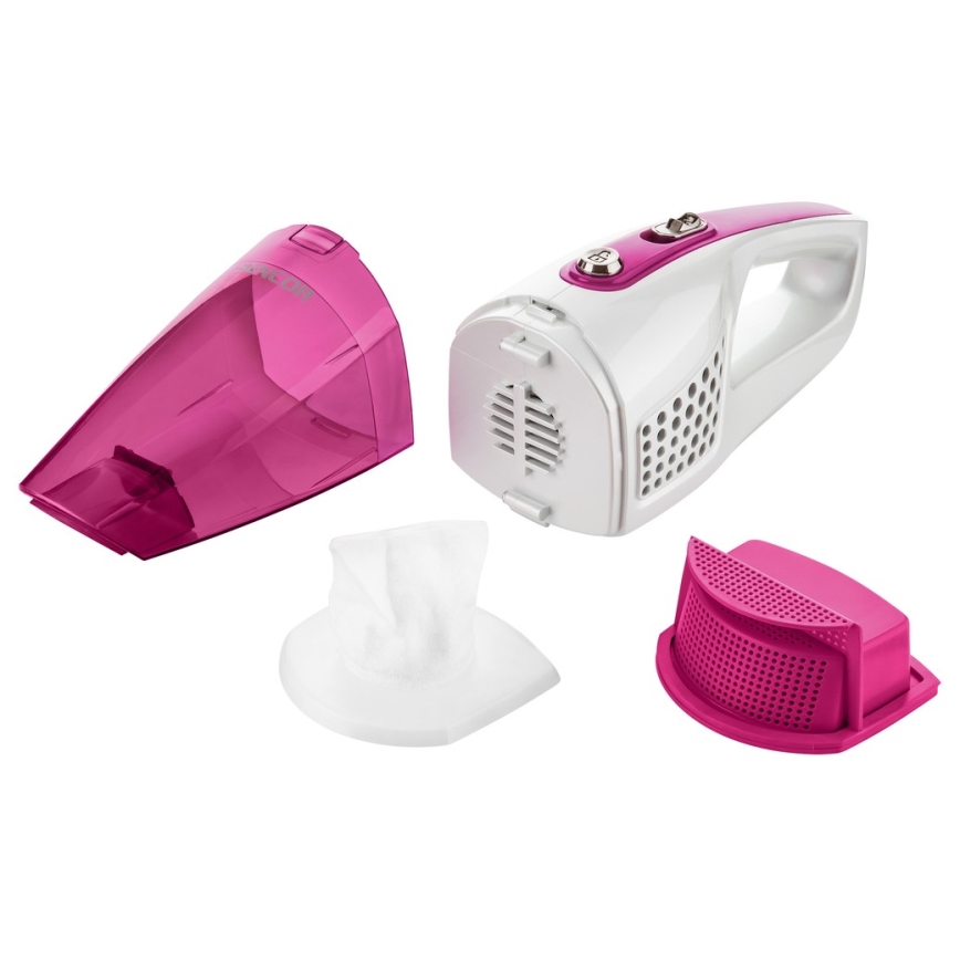 Sencor - Aspirapolvere Stick con spazzola rotante elettrica 2in1 70W/12V 1800 mAh bianco/rosa