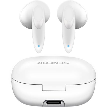 Sencor - Auricolari senza fili 230 mAh + 2x 25 mAh IPX4 bianco