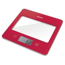 Sencor - Bilancia da cucina digitale 1xCR2032 rosso