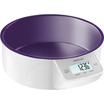 Sencor - Bilancia da cucina digitale 2xAAA bianca/viola