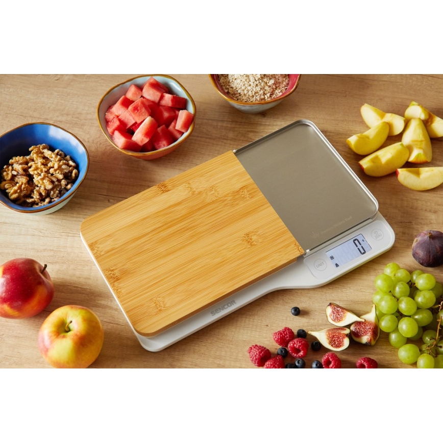 Bilancia Da Cucina Digitale Con Ciotola 5kg/1g - Display LCD, Multifunzione E Preciso - Colore Giallo