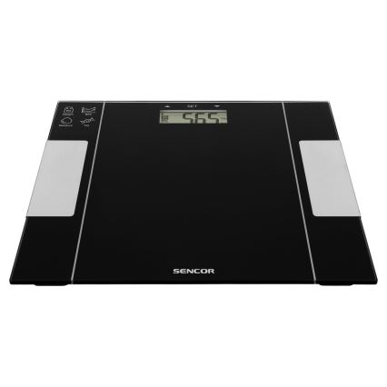 Sencor - Bilancia fitness personale intelligente 1xCR2032 nero