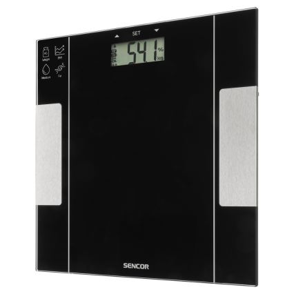 Sencor - Bilancia fitness personale intelligente 1xCR2032 nero