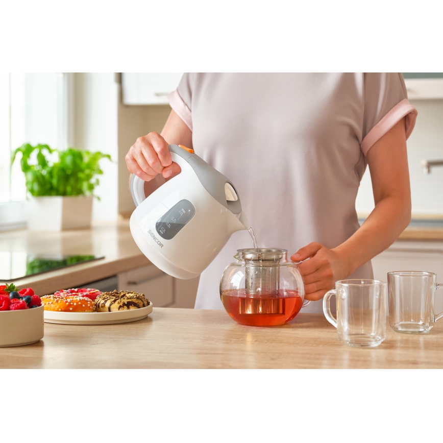 Sencor - Bollitore 1 l 1100W/230V bianco/grigio