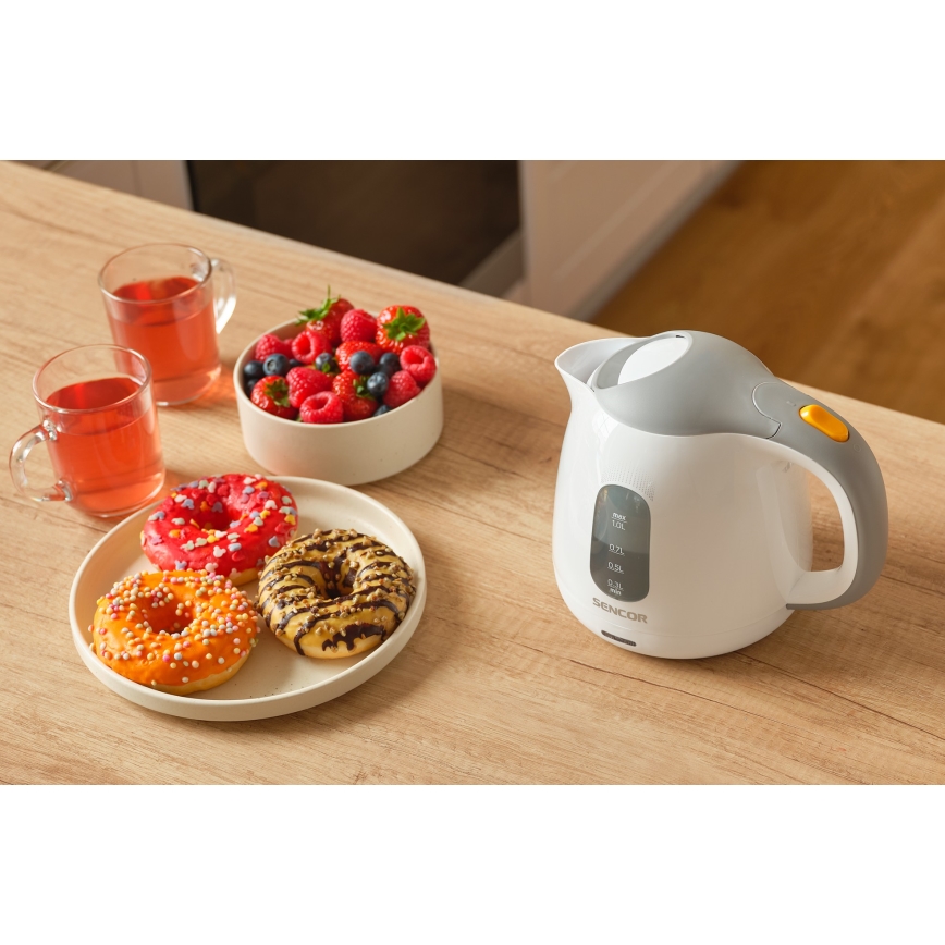 Sencor - Bollitore 1 l 1100W/230V bianco/grigio