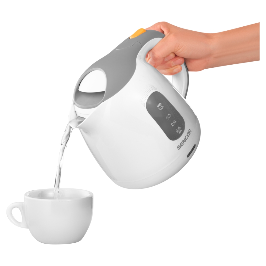 Sencor - Bollitore 1 l 1100W/230V bianco/grigio