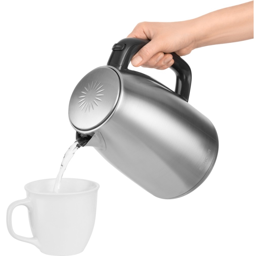 Sencor - Bollitore con termoregolazione  1,7 l 2200W/230V acciaio inossidabile