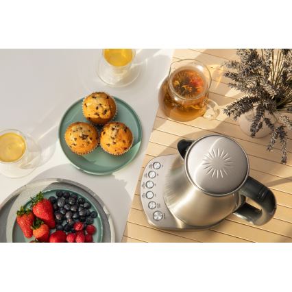 Sencor - Bollitore con termoregolazione  1,7 l 2200W/230V acciaio inossidabile