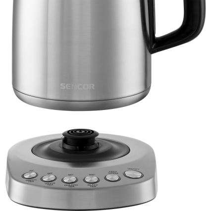Sencor - Bollitore con termoregolazione  1,7 l 2200W/230V acciaio inossidabile