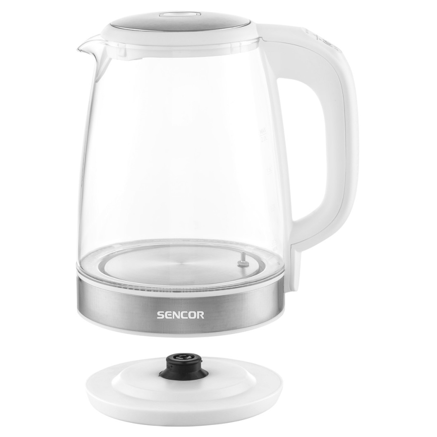 Sencor - Bollitore con termoregolazione 2 l 2200W/230V bianco