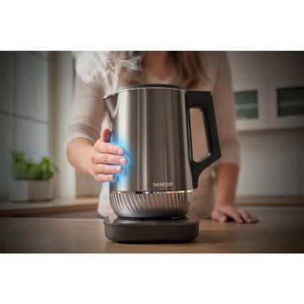 Sencor - Bollitore elettrico con regolazione della temperatura 1,7 l 1800W/230V in acciaio inox
