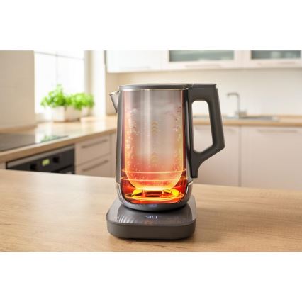 Sencor - Bollitore elettrico con regolazione della temperatura 1,7 l 1800W/230V in acciaio inox