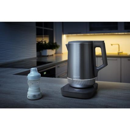 Sencor - Bollitore elettrico con regolazione della temperatura 1,7 l 1800W/230V in acciaio inox