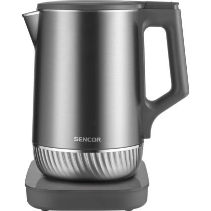 Sencor - Bollitore elettrico con regolazione della temperatura 1,7 l 1800W/230V in acciaio inox