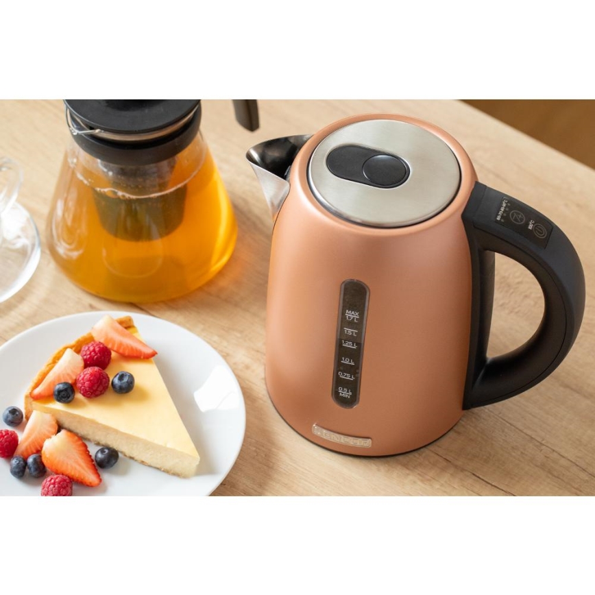 Sencor - Bollitore elettrico con regolazione della temperatura 1,7 l 2150W/230V color rame