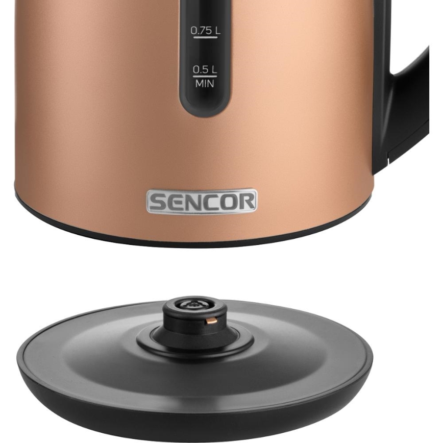 Sencor - Bollitore elettrico con regolazione della temperatura 1,7 l 2150W/230V color rame