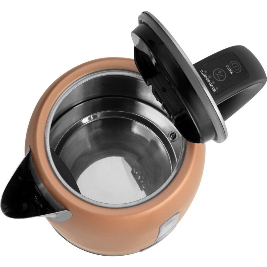 Sencor - Bollitore elettrico con regolazione della temperatura 1,7 l 2150W/230V color rame