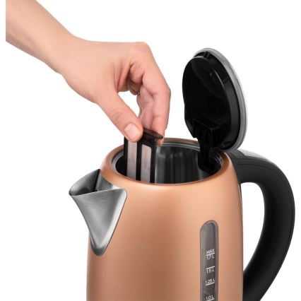 Sencor - Bollitore elettrico con regolazione della temperatura 1,7 l 2150W/230V color rame