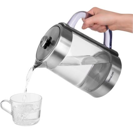 Sencor - Bollitore elettrico rapido con termoregolazione 1,5 l 1500W/230V acciaio inox