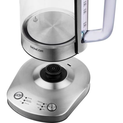 Sencor - Bollitore elettrico rapido con termoregolazione 1,5 l 1500W/230V acciaio inox