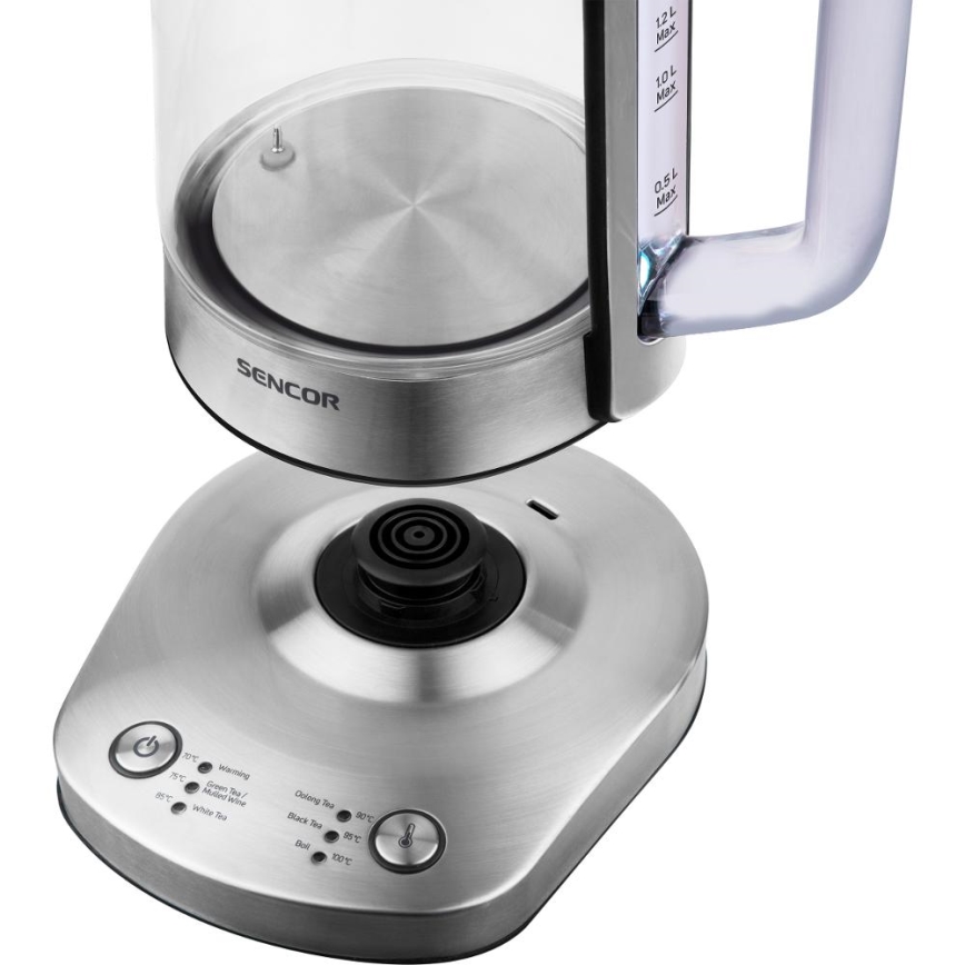 Sencor - Bollitore elettrico rapido con termoregolazione 1,5 l 1500W/230V acciaio inox