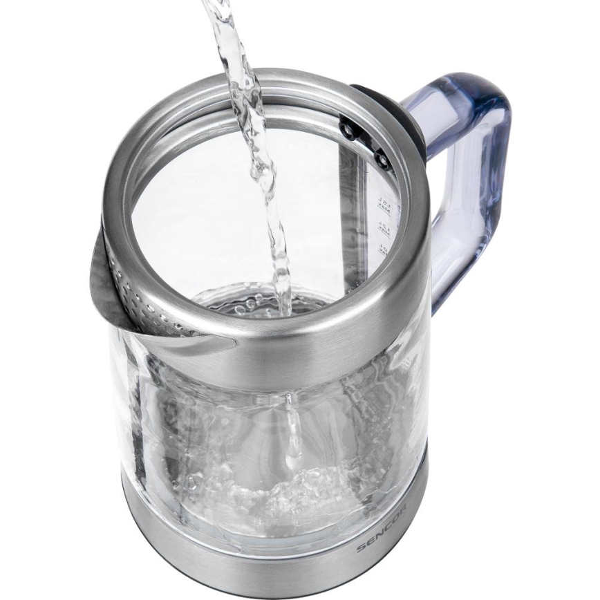 Sencor - Bollitore elettrico rapido con termoregolazione 1,5 l 1500W/230V acciaio inox