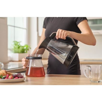 Sencor - Bollitore elettrico rapido con termoregolazione 1,5 l 2150W/230V nero/oro rosa