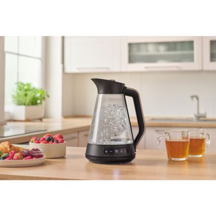 Sencor - Bollitore elettrico rapido con termoregolazione 1,5 l 2150W/230V nero/oro rosa