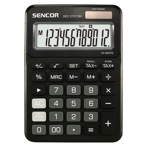 Sencor - Calcolatrice da tavolo 1xLR44 nera