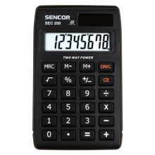 Sencor - Calcolatrice tascabile 1xLR1130 nera