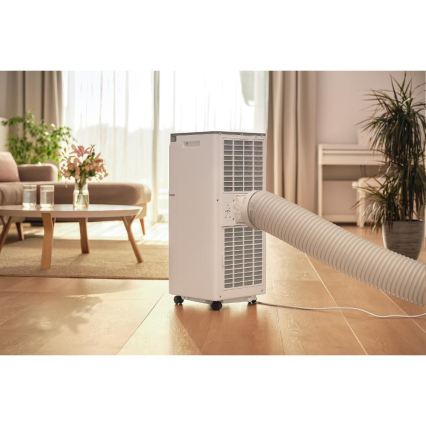 Sencor - Condizionatore portatile smart 3 in 1 con accessori completi 815W/230V 8000 BTU Wi-Fi bianco + telecomando
