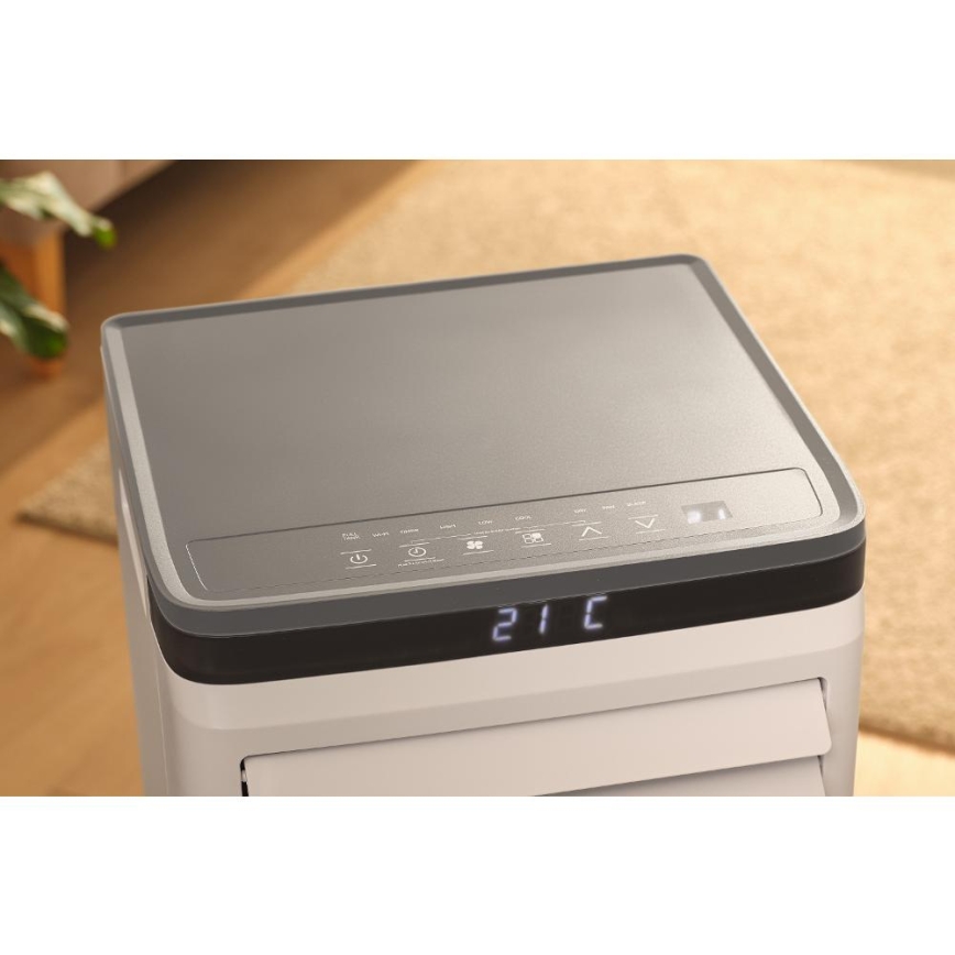 Sencor - Condizionatore portatile smart 3 in 1 con accessori completi 815W/230V 8000 BTU Wi-Fi bianco + telecomando