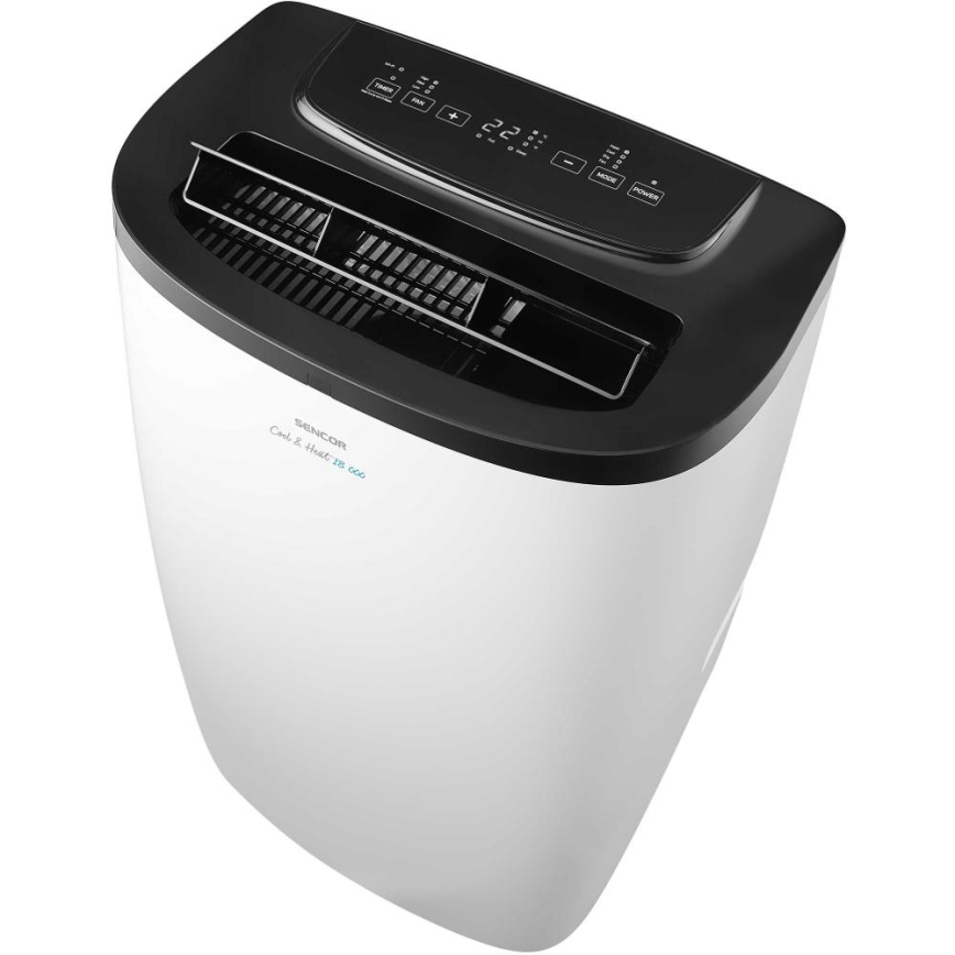 Sencor - Condizionatore portatile intelligente 4-in-1 completo di accessori 1750 W/230 V 18000 BTU Wi-Fi bianco + telecomando