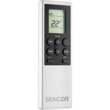 Sencor - Condizionatore portatile intelligente 4-in-1 completo di accessori 1750 W/230 V 18000 BTU Wi-Fi bianco + telecomando