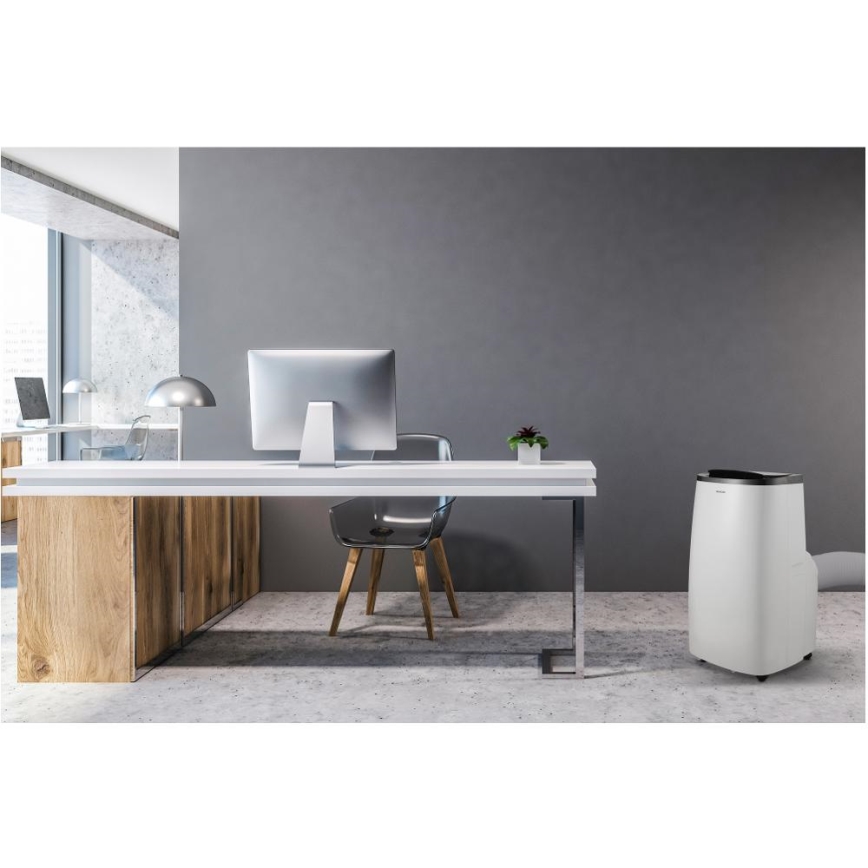 Sencor - Climatizzatore portatile intelligente 4 in 1 con accessori completi inclusi 1700W/230V 12000 BTU Wi-Fi bianco + telecomando