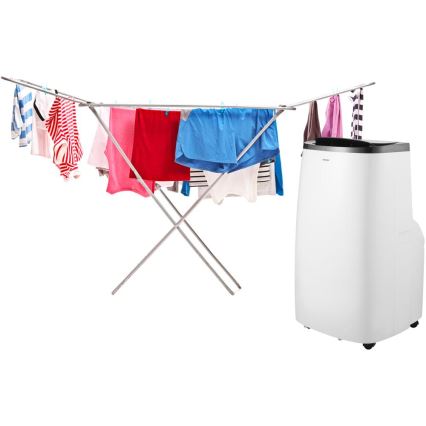 Sencor - Climatizzatore portatile intelligente 4 in 1 con accessori completi inclusi 1700W/230V 12000 BTU Wi-Fi bianco + telecomando