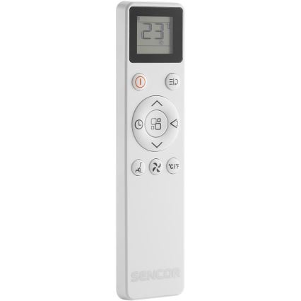 Sencor - Climatizzatore portatile intelligente 5 in 1 con accessori completi 733W/230V 9000 BTU Wi‑Fi bianco + telecomando