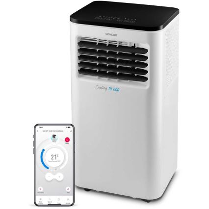 Sencor - Condizionatore d'aria mobile Smart 3in1 comprensivo di accessori completi 1050W/230V 10000 BTU Wi-Fi + telecomando