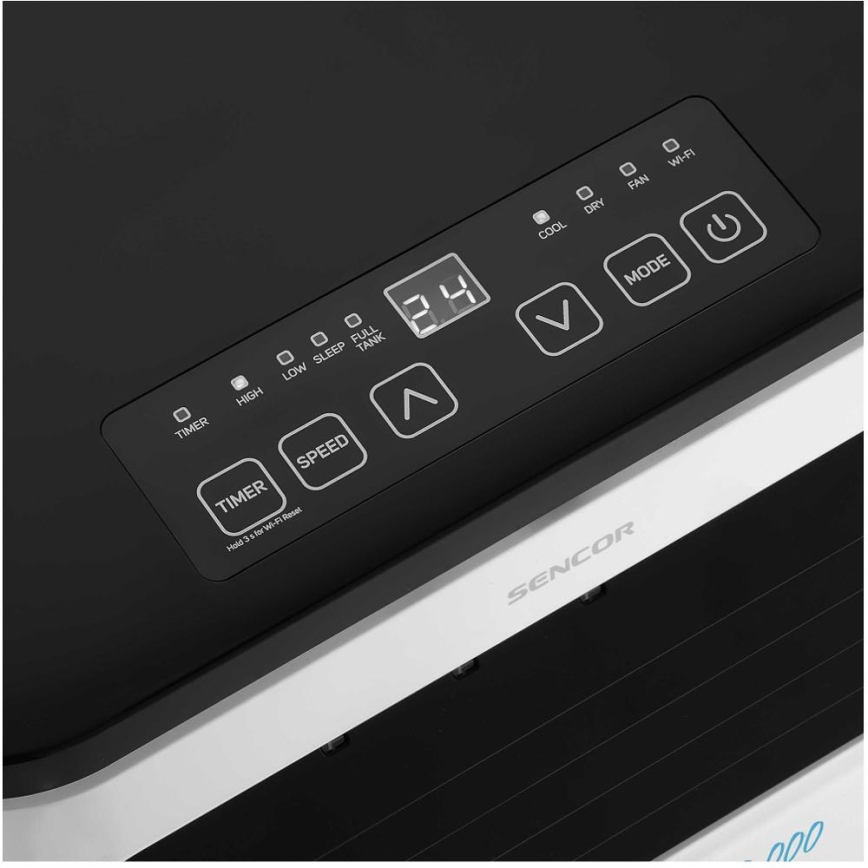 Sencor - Condizionatore d'aria mobile Smart 3in1 comprensivo di accessori completi 1050W/230V 10000 BTU Wi-Fi + telecomando