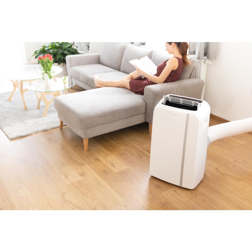 Sencor - Condizionatore d'aria mobile Smart 3in1 comprensivo di accessori completi 1450W/230V 12000 BTU Wi-Fi bianco + telecomando