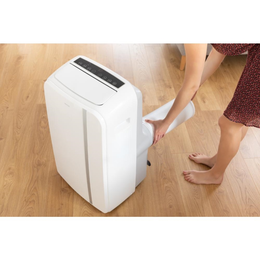 Sencor - Condizionatore d'aria mobile Smart 3in1 comprensivo di accessori completi 1450W/230V 12000 BTU Wi-Fi bianco + telecomando