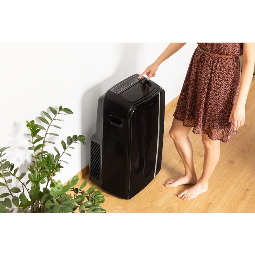 Sencor - Condizionatore d'aria mobile Smart 3in1 comprensivo di accessori completi 1450W/230V 12000 BTU Wi-Fi nero + telecomando
