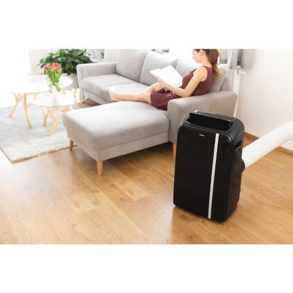Sencor - Condizionatore d'aria mobile Smart 3in1 comprensivo di accessori completi 1450W/230V 12000 BTU Wi-Fi nero + telecomando