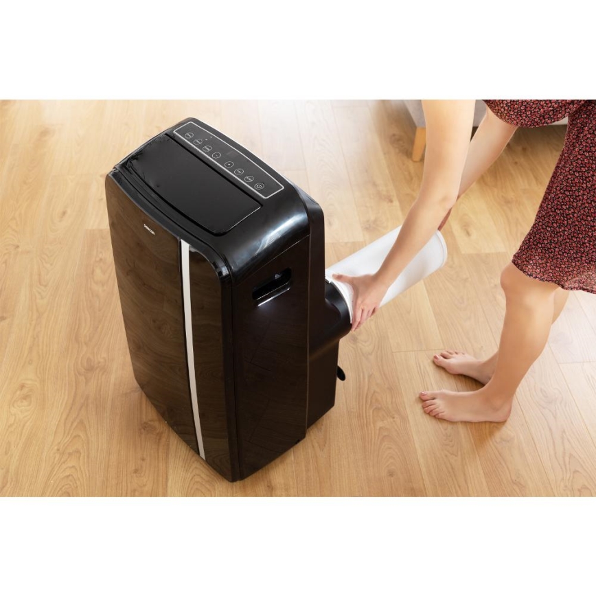 Sencor - Condizionatore d'aria mobile Smart 3in1 comprensivo di accessori completi 1450W/230V 12000 BTU Wi-Fi nero + telecomando