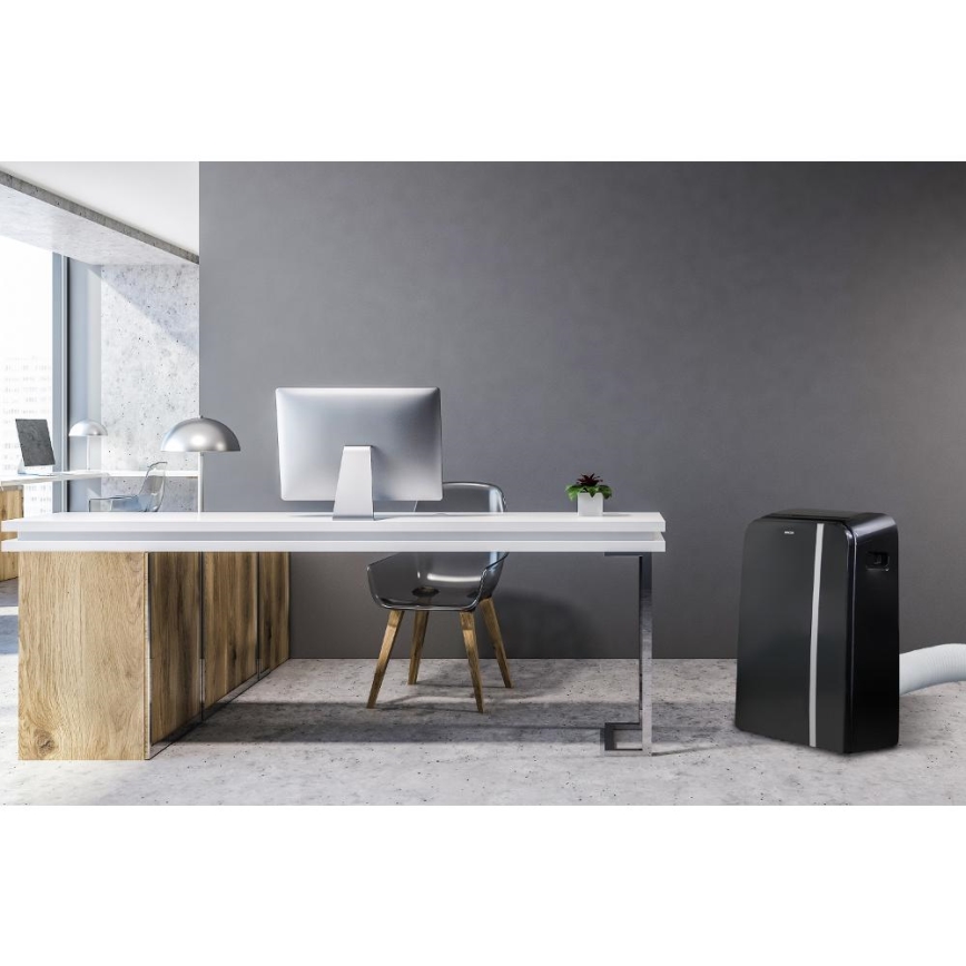 Sencor - Condizionatore d'aria mobile Smart 3in1 comprensivo di accessori completi 1450W/230V 12000 BTU Wi-Fi nero + telecomando